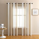 2 rideaux voilage blanc et beige 140x245cm ?illets - rayures tamisantes polyester texturé (55x57 salon ... 2 rideaux voilage blanc et beige 140x245cm ?illets - rayures tamisantes polyester texturé (55x57 salon ...
