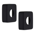 2 rosaces carr�es noires pour robinetterie 20x27 - 59x59 millim�tres - hauteur 19 millim�tres noyon & ...