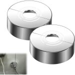 2 rosaces mitigeur douche 3 tailles �21 - 33mm cache tuyau radiateur robinet chrome installation facile ...