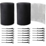 2 rouleaux grilles de protection de goutti�re durable en pp prot�ge toiture et protection contre feuille ...