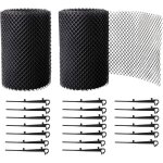 2 rouleaux grilles de protection de goutti�re durable en pp prot�ge toiture et protection contre feuille ...