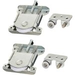 Roulette porte coulissante - jormftte - pack de 2 - charge lourde - gris - runners guides