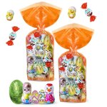 2 sachets garnis dun assortiment de 15 chocolats de p�ques: petits poussins ?ufs figurines et schokobons ...