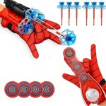 2 sets cosplay gant de lanceur h�ros pour enfants lance - toile fl�chettes ventouse accessoire jeu r�le ...
