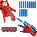 2 sets cosplay gant de lanceur h�ros pour enfantslance - toile fl�chettes ventouseaccessoire jeu r�lepour ...