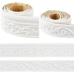 2 style 171 pouces bordure de papier peint  dcoller et  coller moulure de couronne 3d blanche garniture ...