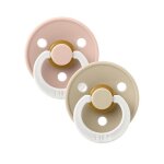 2 sucette rose / biege de glow in the dark 6 + mois de bibs