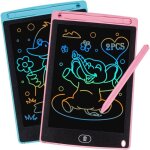 2 tablettes �criture lcd 8. 5 pouces color�es - r�utilisables pour enfants 2 - 7 ans - cadeau �ducatif ...
