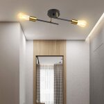 2 t�tes applique murale industrielle interieur tokius lampe de plafond r�tro e27 en m�tal luminaire mural ...