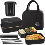 2 tier lunch box bento box avec sac  lunch&couvertsbotes  lunch bento avec compartiments rglables ...