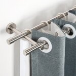 Tringle � rideau - ctlite - 280 cm - acier inoxydable - design moderne - r�sistant � lusure