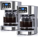 2 units cafetiere filtre programmable 24h cafetiere electrique 15l  12 tasses machine a cafe maintien ...