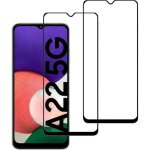 2 verre tremp� pour samsung galaxy a22 5g (non a22 4g) . vitre protection d�cran noir - anti rayures ...