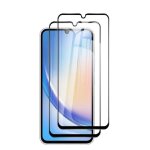 Lot de 2 verres tremp�s pour samsung galaxy a34 5g . protection d�cran noir - anti rayures ultra r�sistant ...