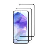 2 verre tremp� pour samsung galaxy a54 5g . vitre protection d�cran noir - anti rayures ultra r�sistant ...