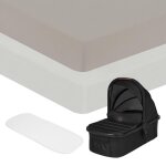 2 x drap housse bambou pour nacelle - lionelo - universelle - 70 x 30 cm - blanc / beige