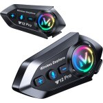 2 x intercom moto kit bluetooth 5. 4 casque moto double - puce audio - multitche motocyclette communication ...