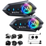 2 x intercom moto kit bluetooth 5. 4 double - puce audio - multitche motocyclette communication systmes500m ...