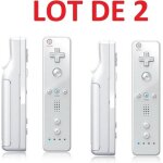 2 x tlcommande wiimote pour nintendo wii et wii u - blanc