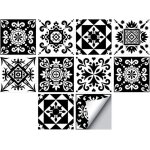 20 feuilles mural stickers carrelage de 15cm x 15cm 2d imperm�ables carreau de ciment adhesif