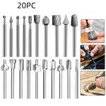 20 fraises  graver hss - 10 lames + 10 rotatives - pour bois (3mm) - outils professionnels menuiserie ...