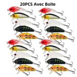 20 leurres en boîte minnow micro sonore 5cm 5g hameçons triples anti - enchevêtrement billes internes ... 20 leurres en boîte minnow micro sonore 5cm 5g hameçons triples anti - enchevêtrement billes internes ...