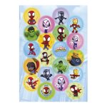 20 mini disques comestibles sans sucre disney marvel spidey decoration gateau anniversaire cupcake