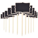 20 pcs tiquettes de plantes en bois mini tiquettes de plantes tableau noir