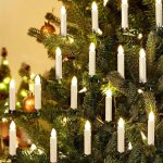 20 pcs led bougies de sapin de nol bougies  led nol sans flamme avec minuterie  distance et 4 modes ...