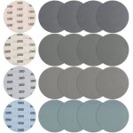 20 pi�ces 150mm papier de verre sec � leau abrasif rond grain 1500 / 2000 / 3000 / 5000 papier a poncer ...