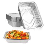 20 pices barquette aluminium avec couvercle plat aluminium jetable barquette aluminium barbecue barquette ...