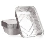 20 pices barquette en aluminium jetable avec couvercle grand plateaux de papier daluminium 1000ml cuisine ...