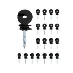 20 pièces isolateurs annulaires isolateur cloture electrique pour cordes fils et brins - noir - 20pcs ... 20 pièces isolateurs annulaires isolateur cloture electrique pour cordes fils et brins - noir - 20pcs ...