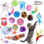 20 pi�ces jouets pour chats chats dint�rieur chatons teaser baguette pour chat tunnel jouet souris et ...
