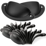 Promotion 20 poign�es coquille vintage fer incurv� bouton porte placard r�tro meubles cuisine noir