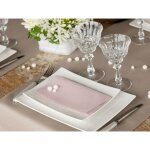 20 serviettes airlaid toucher tissu luxe 40x40 rose poudr�