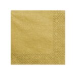20 serviettes de table jetable papier premium 40cm or mtal