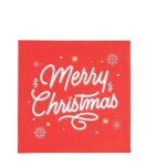 20 serviettes de table jetable papier christmas toile 32. 5cm rouge