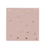 20 serviettes de table jetable papier cocktail petit c?ur 24cm rose