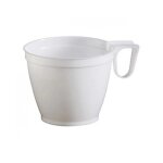 20 tasses  caf rutilisables 17cl blanc