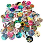 200 pcs boutons mercerie couture en bois multicolore avec 2 trous pour diy dcoration artisante du couture ...