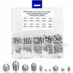 200 pcs vis pointeau sans tte hexagonale m3 m8 acier inoxydable 304 kits de vis six pans creux couleurs ...