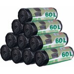 200 pices 50l - 60l sacs poubelle anti - fuite ultra rsistant poignes lien coulissants lot de 10 rouleaux ...