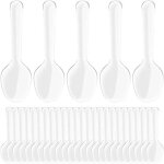 200 pièces cuillères en transparen robustes et réutilisables mini cuillères à gâteau couverts 200 pièces cuillères en transparen robustes et réutilisables mini cuillères à gâteau couverts