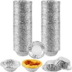 200 pices moule tartelette pasteis de nata kit7x25x4cm moule aluminium jetable plateaux en papier daluminiumr ...