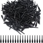 200 pi�ces pointe flechette plastique filetage noir pointes de fl�chettes en plastique souple? embout ...