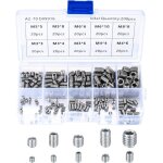 200 pices vis sans tte en acier inox m3 m4 m5 m6 m8 vis  mtaux assortiment kit de fixations vis pointeau ...