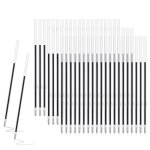 200 recharges pour stylos  bille 10 mm compatibles avec la plupart des stylos  bille (noir 98 cm)