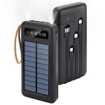 20000mah chargeur batterie externe solaire 4 cbles intgrs batterie 6 sorties et 3 entres , led l'affichage ...