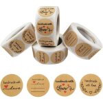 2000pc etiquette rondekraft papier stickersadh�sif autocollant personnalis�cadeau noel fait main diy